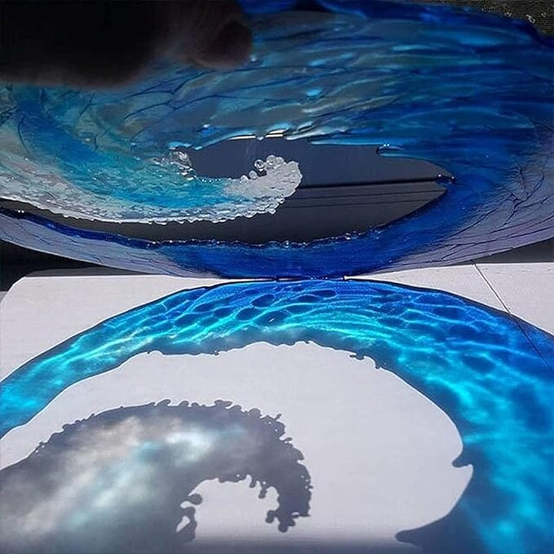 Ocean Wave Fused Glass Sculpture
