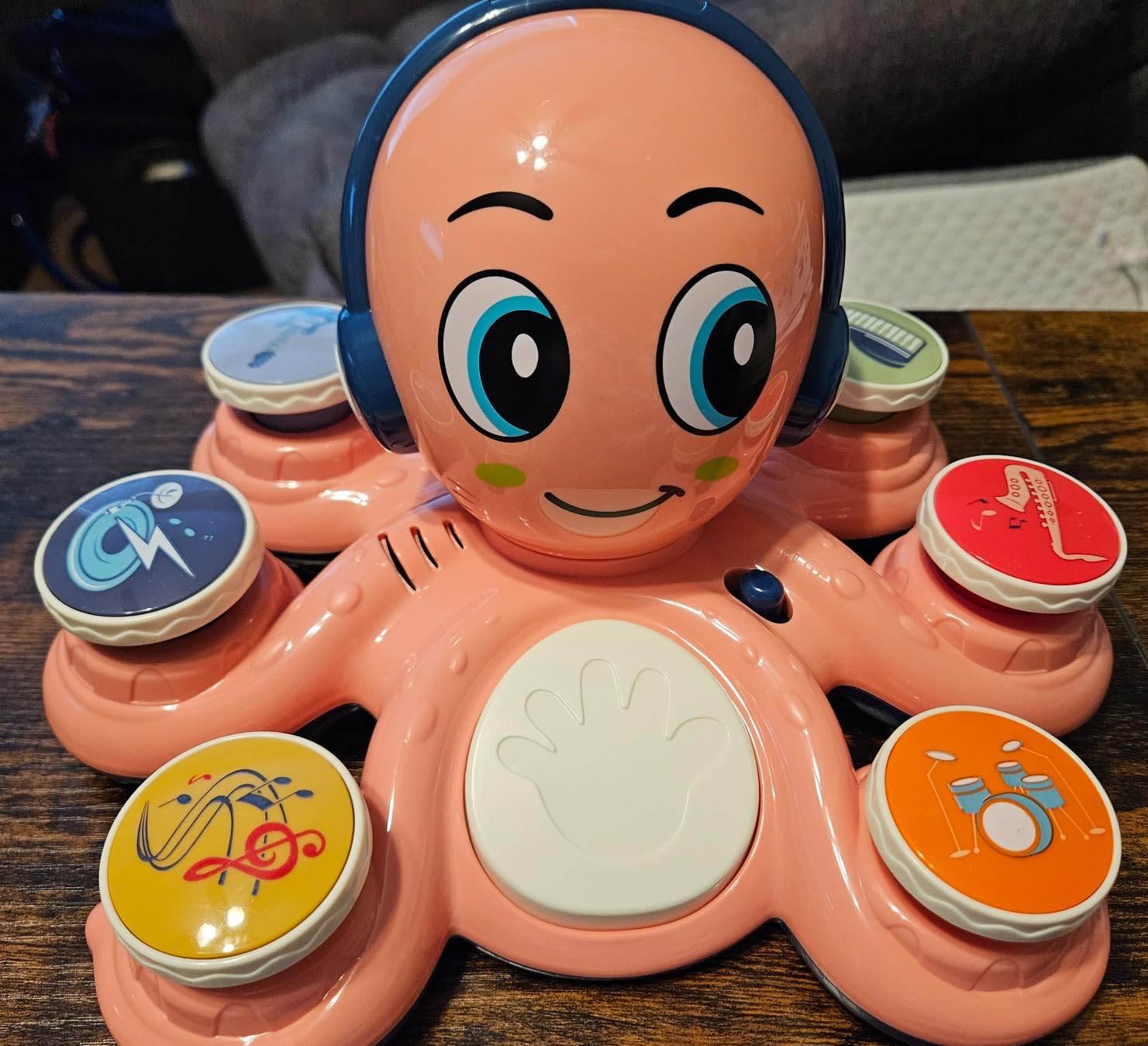Octopus Musical Toy with 6 Music Buttons and 28 Sound Effects, Safe for Ages 18+ Months