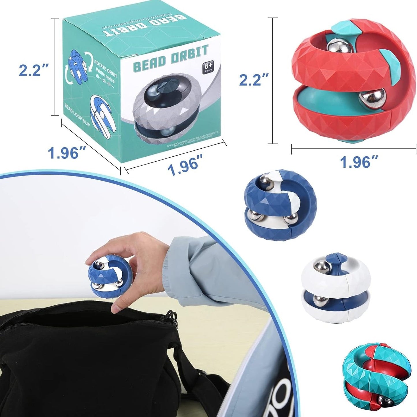 Orbit Ball Cube Fidget Toy – Anti-Stress Sensory Spinner for Kids & Focus Training