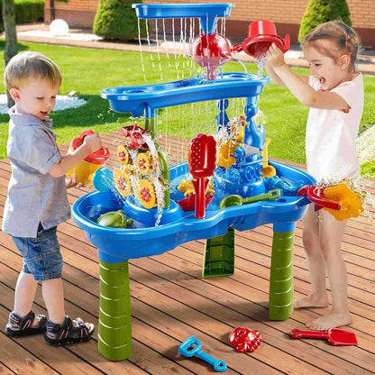 Outdoor Activities Play Table Sand and Water Table Children Garden Toy Beach Play Set Summer Toys for Girls Boys