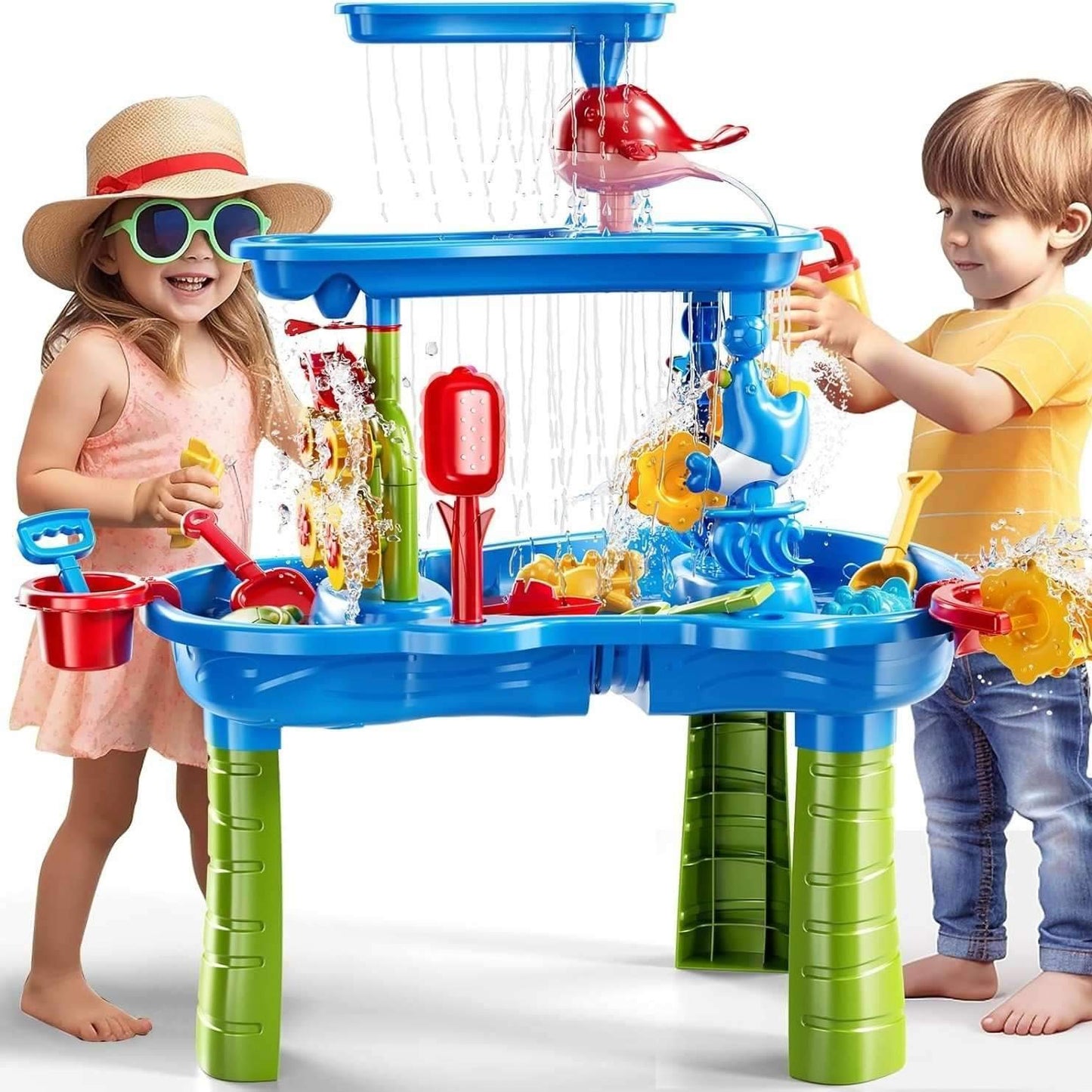 Outdoor Activities Play Table Sand and Water Table Children Garden Toy Beach Play Set Summer Toys for Girls Boys