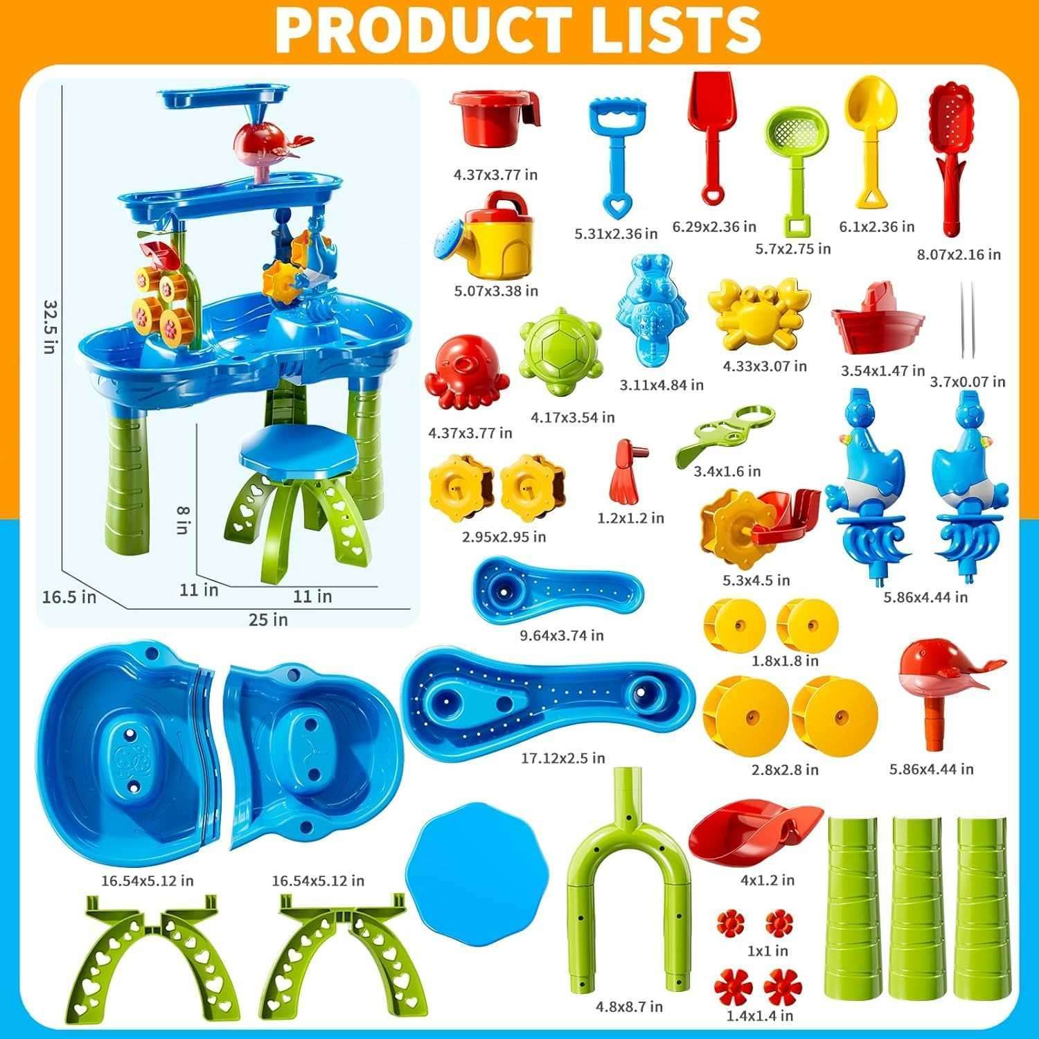 Outdoor Activities Play Table Sand and Water Table Children Garden Toy Beach Play Set Summer Toys for Girls Boys