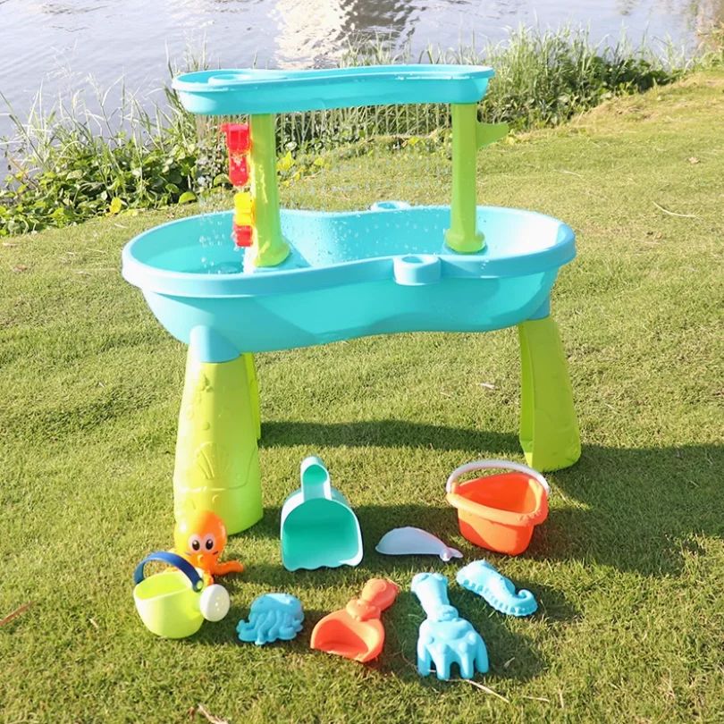 Outdoor Activities Play Table Sand and Water Table Children Garden Toy Beach Play Set Summer Toys for Girls Boys
