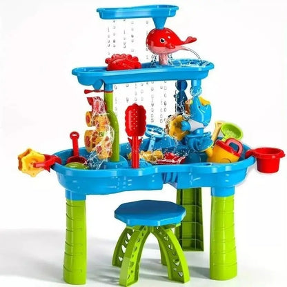Outdoor Activities Play Table Sand and Water Table Children Garden Toy Beach Play Set Summer Toys for Girls Boys