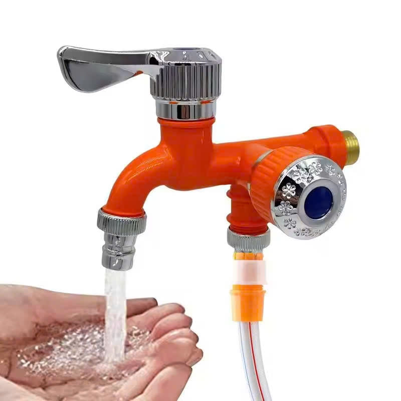 Outdoor Antifreeze Dual Control Faucet – Two Outlets, Leak-Proof, Rust-Resistant, Easy to Install and Use