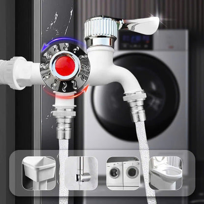 Outdoor Antifreeze Dual Control Faucet – Two Outlets, Leak-Proof, Rust-Resistant, Easy to Install and Use