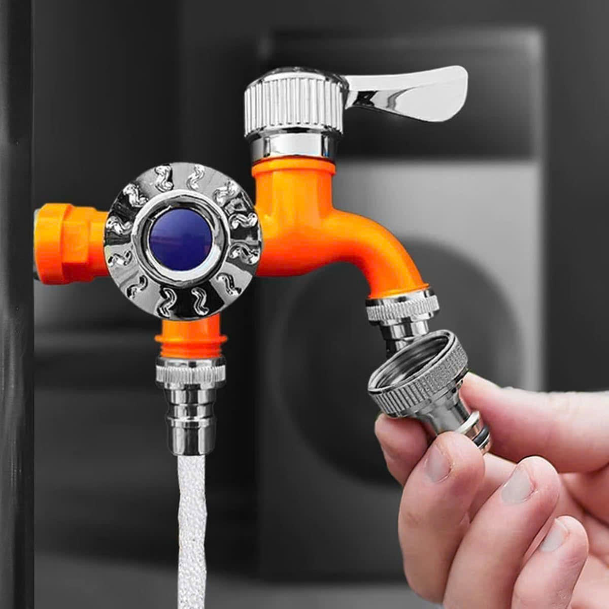 Outdoor Antifreeze Dual Control Faucet – Two Outlets, Leak-Proof, Rust-Resistant, Easy to Install and Use