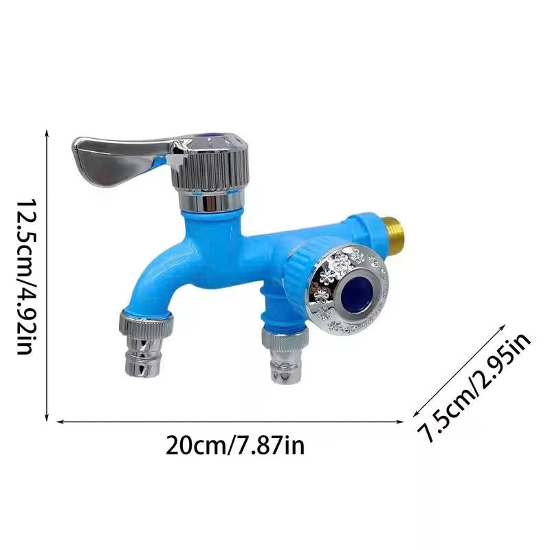 Outdoor Antifreeze Dual Control Faucet – Two Outlets, Leak-Proof, Rust-Resistant, Easy to Install and Use