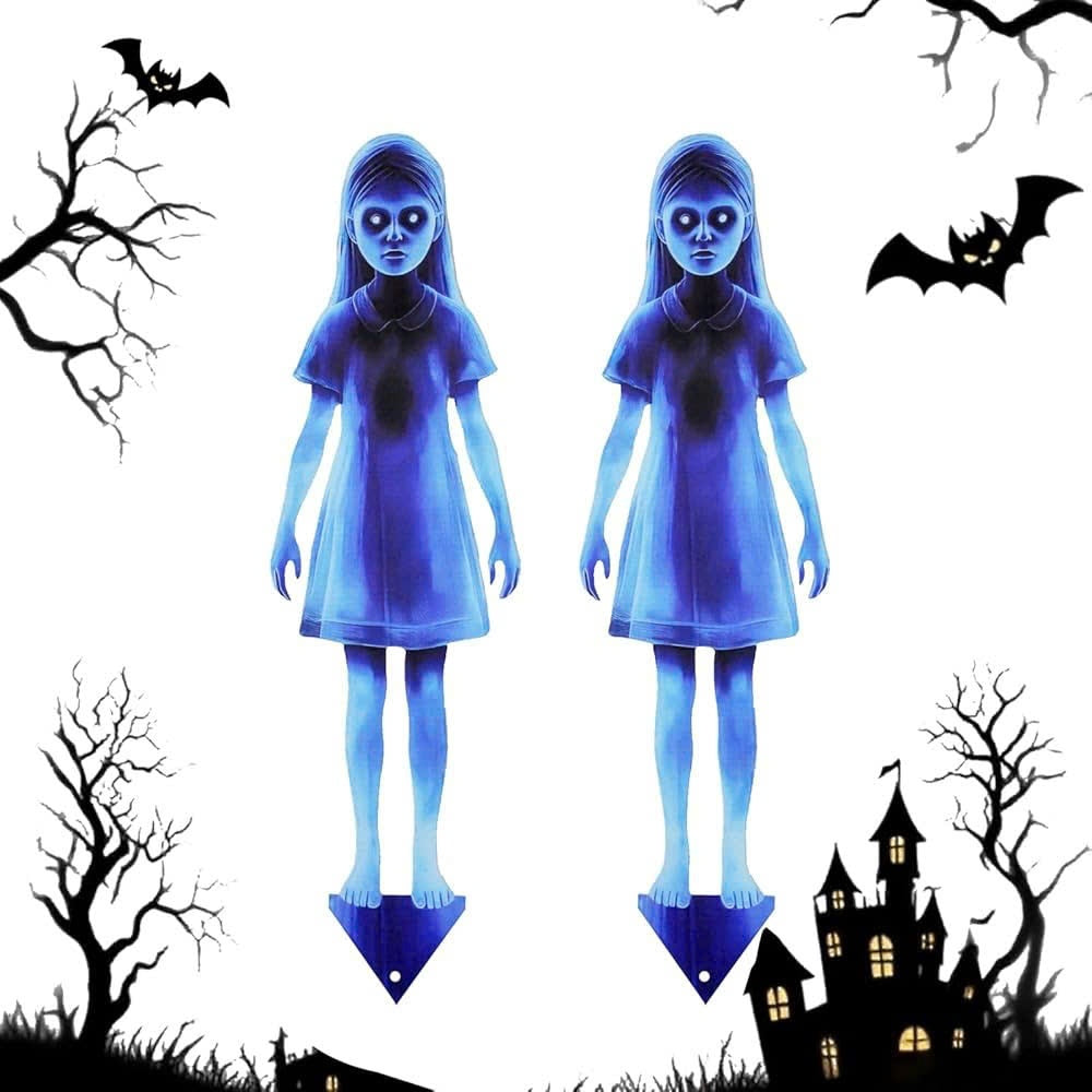 Outdoor Lighted Ghost Halloween Decoration, Safe, Compact & Easy to Install