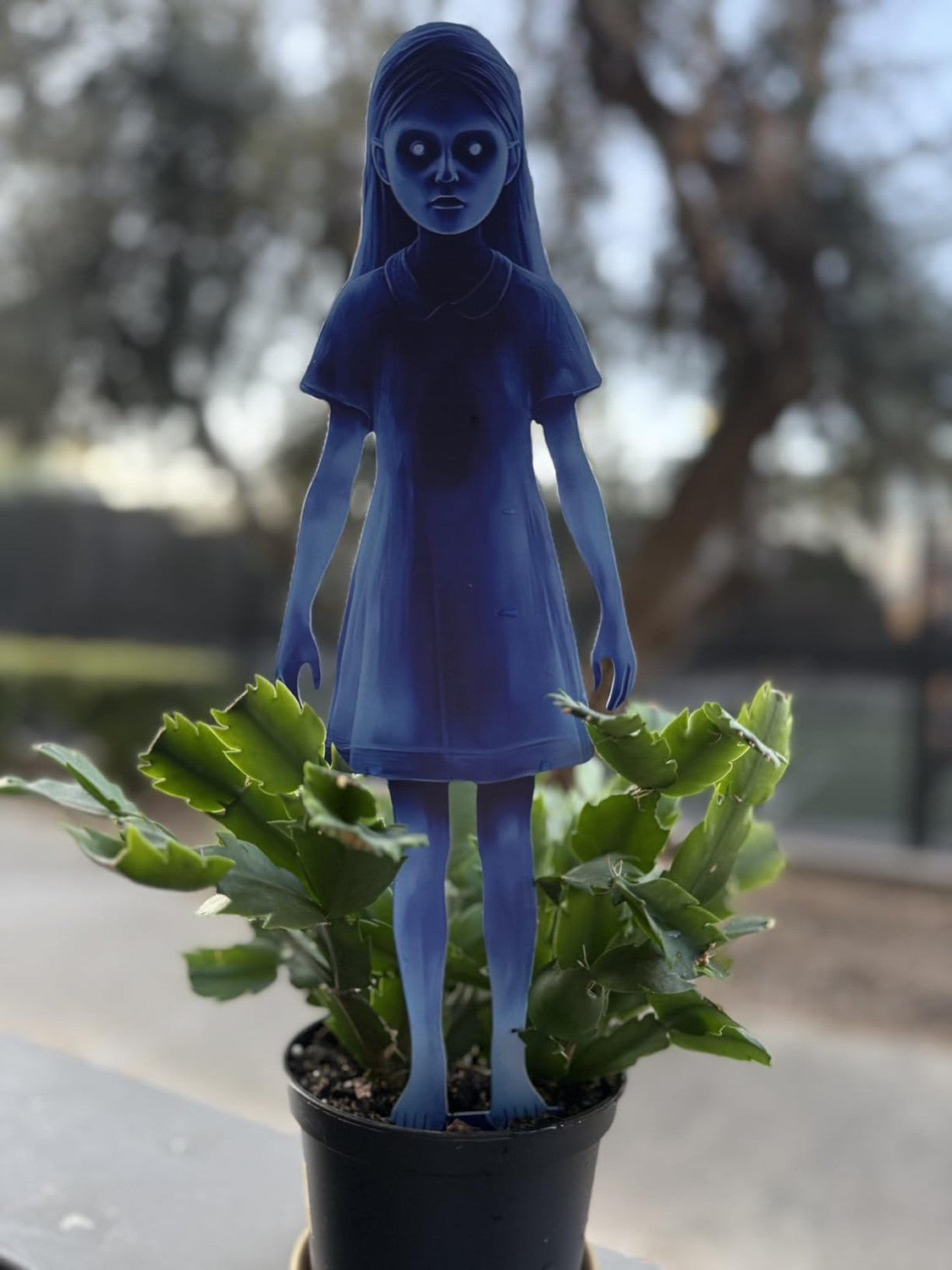 Outdoor Lighted Ghost Halloween Decoration, Safe, Compact & Easy to Install