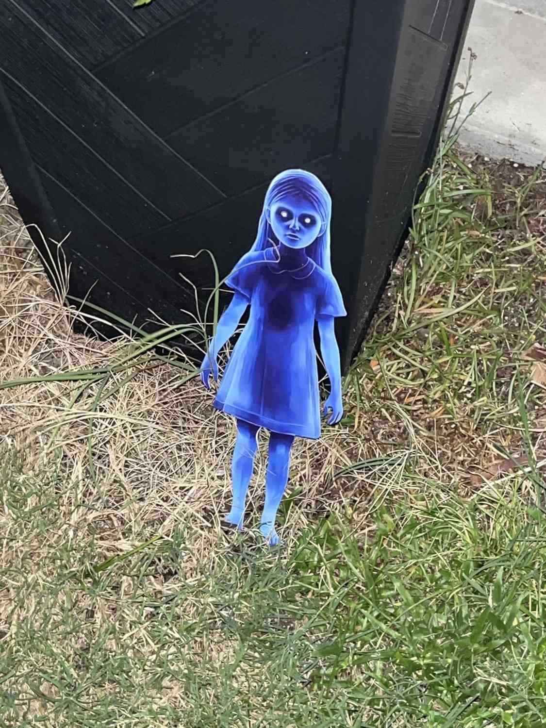 Outdoor Lighted Ghost Halloween Decoration, Safe, Compact & Easy to Install