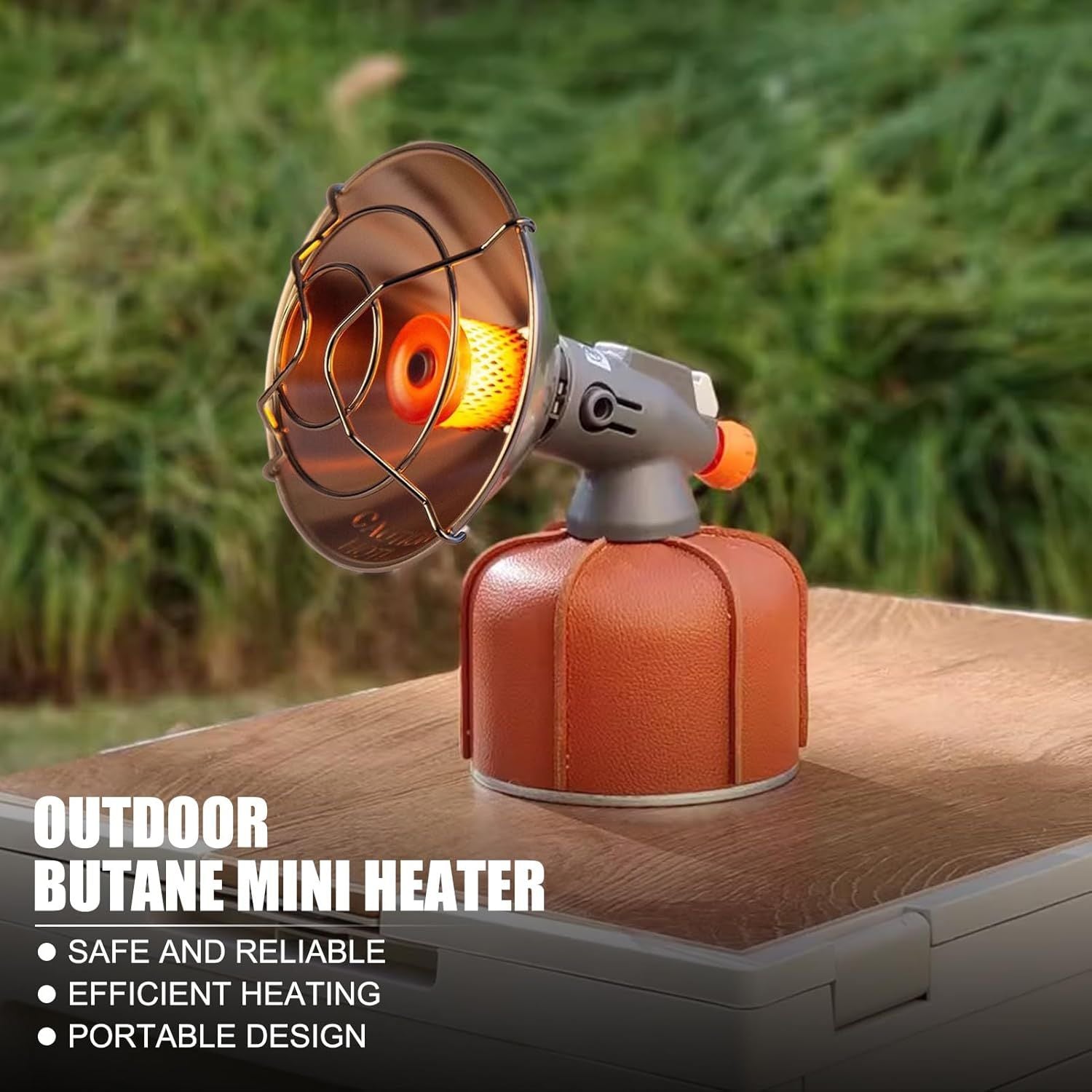 Outdoor Portable Gas Camping Heater Made of Stainless Steel with Low Gas Consumption