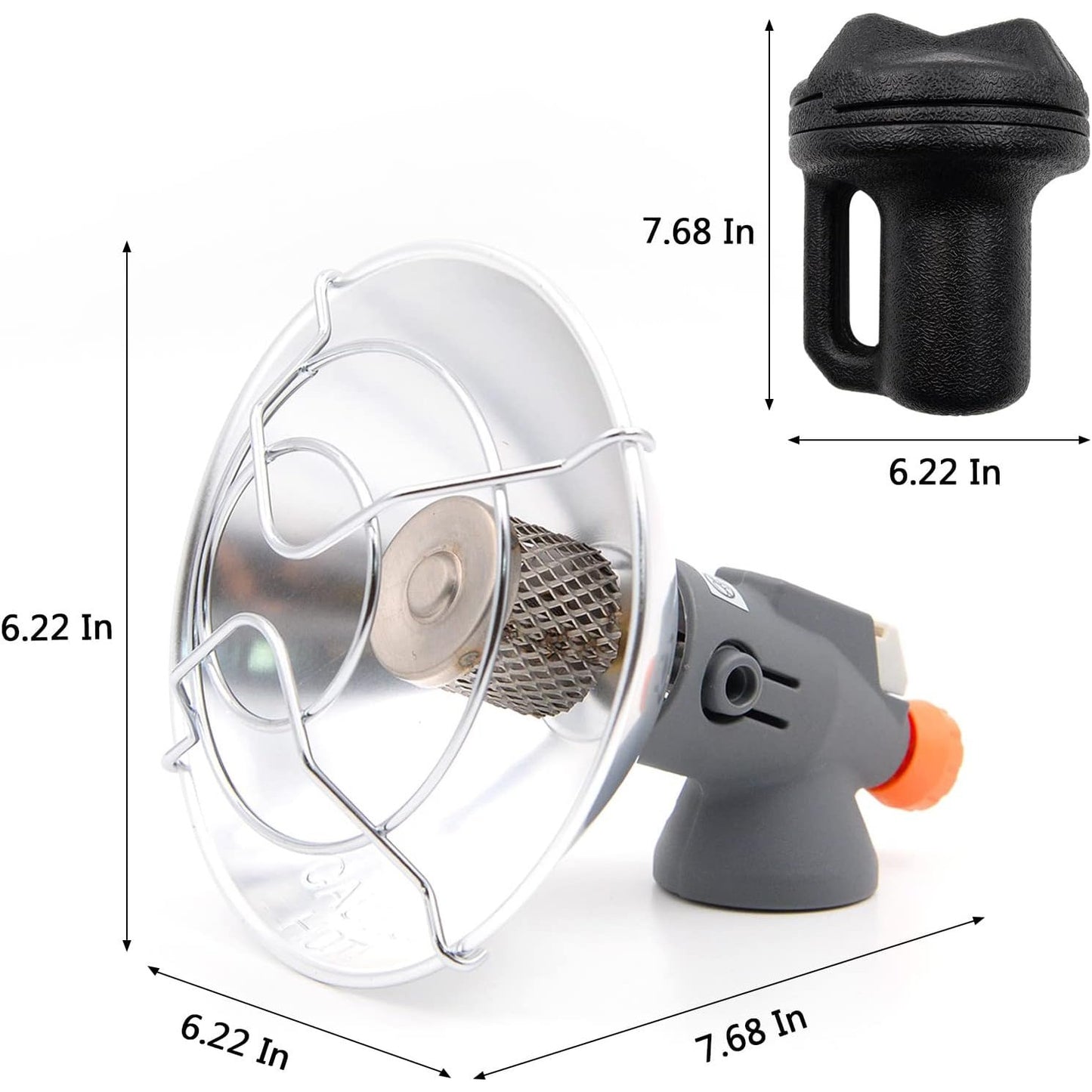 Outdoor Portable Gas Camping Heater Made of Stainless Steel with Low Gas Consumption