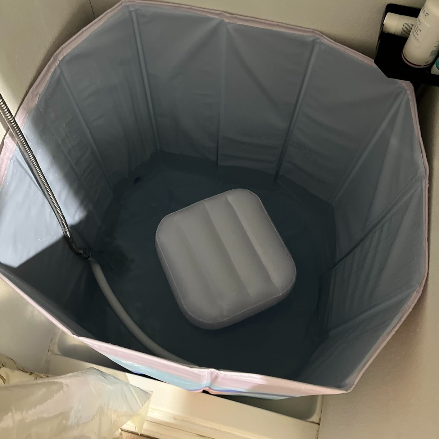 Oversized Portable Foldable Bathtub With Deep Soak, Quick Fold, Long Heat Retention, Fast Drain for Relaxation in Small Bathrooms