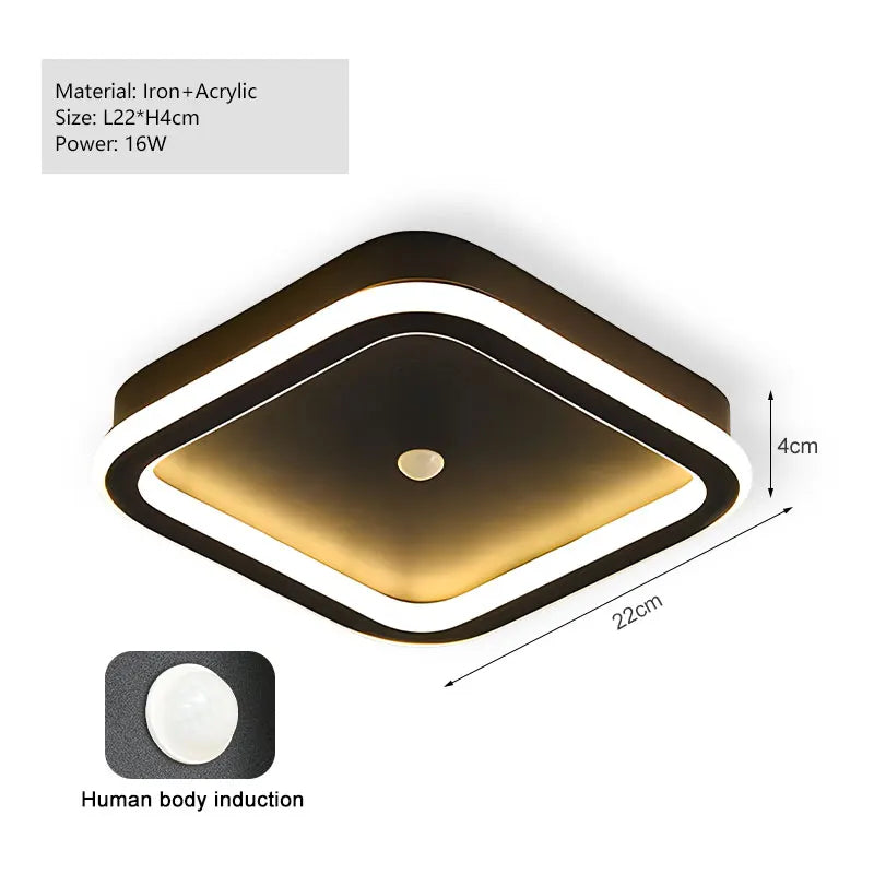 PIR Motion Sensor LED Ceiling Light | Smart Lighting | Energy Efficient | Perfect for Hallway & Bathroom