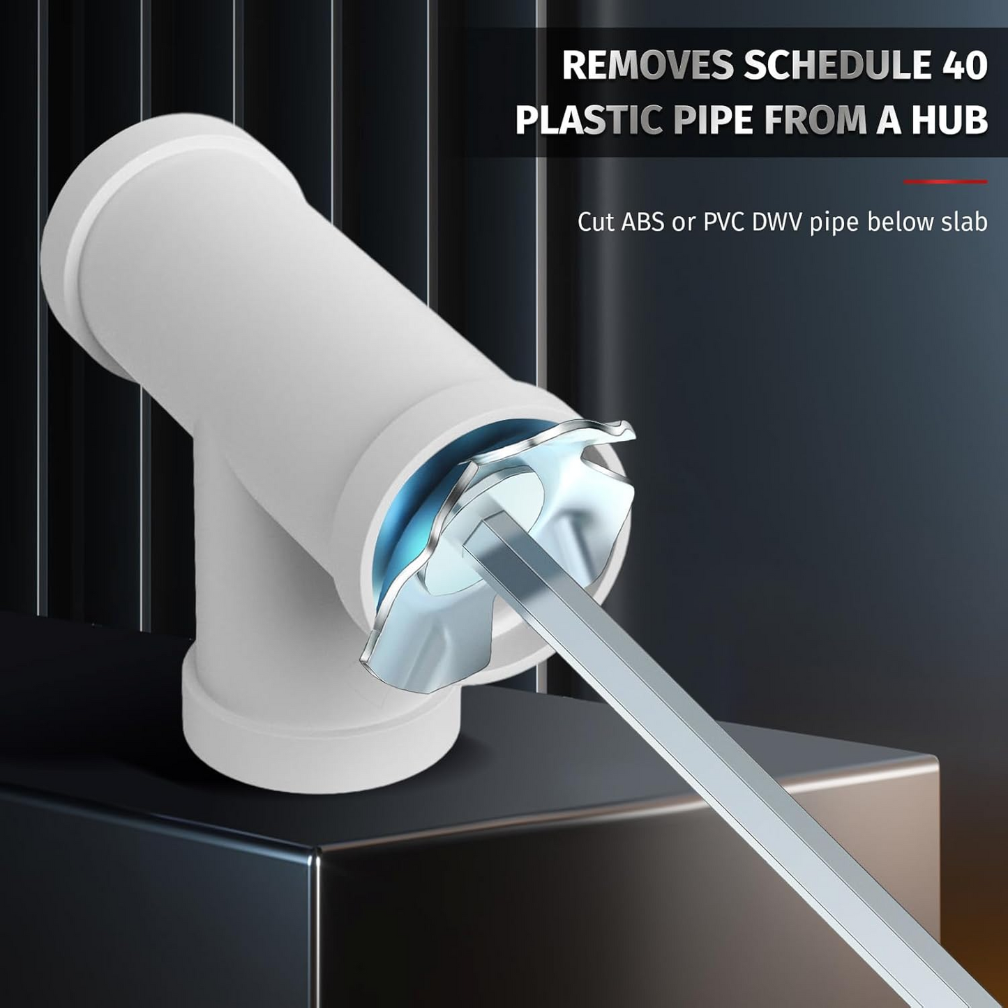 PVC Pipe Reamer - Plumbing Fitting PVC Socket Saver Set for 1 or 2inch Variable Speed Power Drill