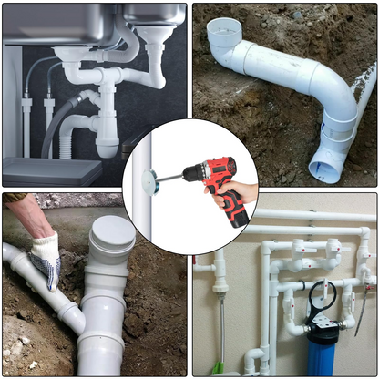 PVC Pipe Reamer - Plumbing Fitting PVC Socket Saver Set for 1 or 2inch Variable Speed Power Drill