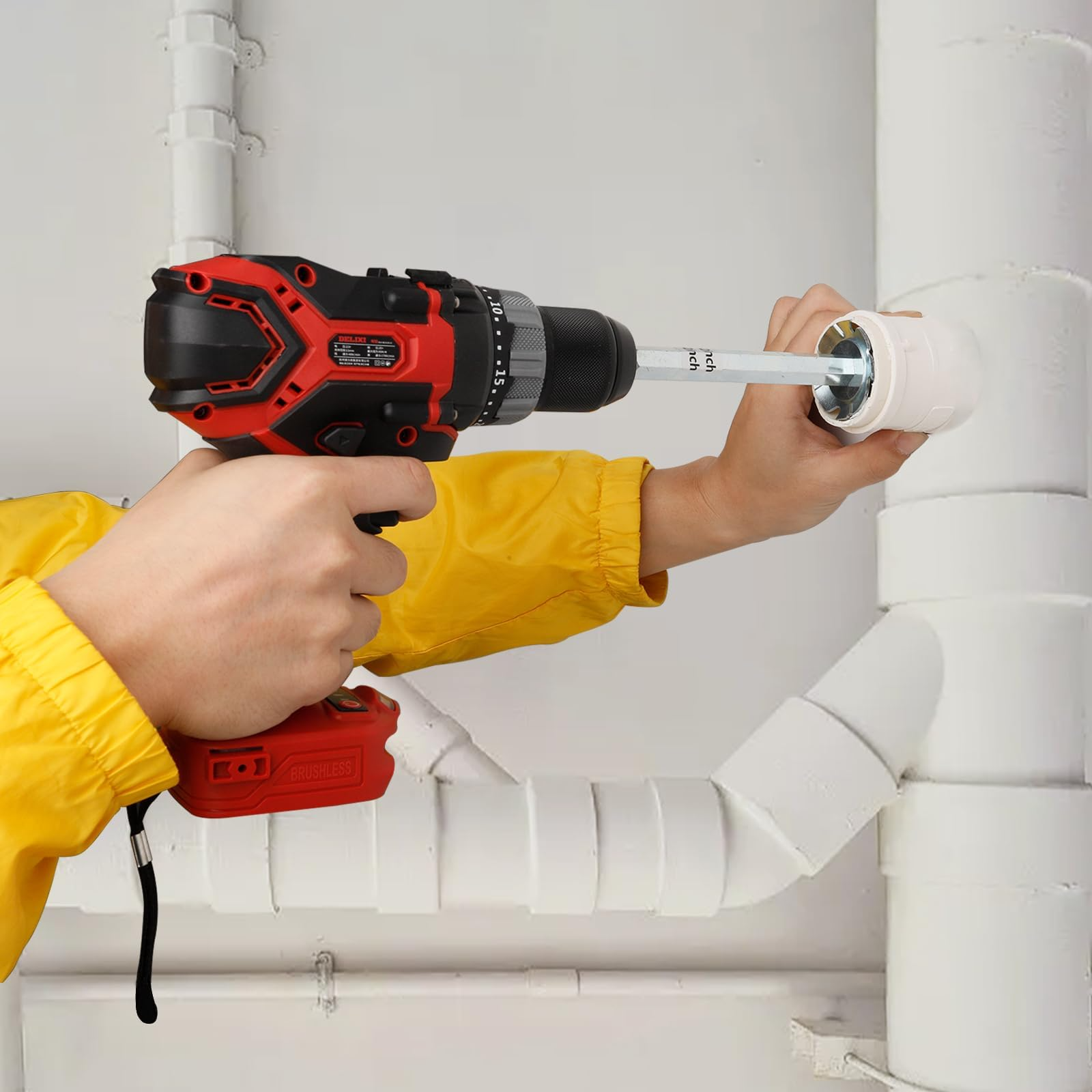 PVC Pipe Reamer - Plumbing Fitting PVC Socket Saver Set for 1 or 2inch Variable Speed Power Drill