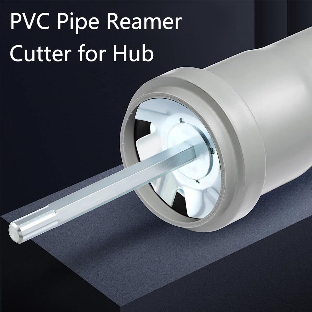 PVC Pipe Reamer - Plumbing Fitting PVC Socket Saver Set for 1 or 2inch Variable Speed Power Drill