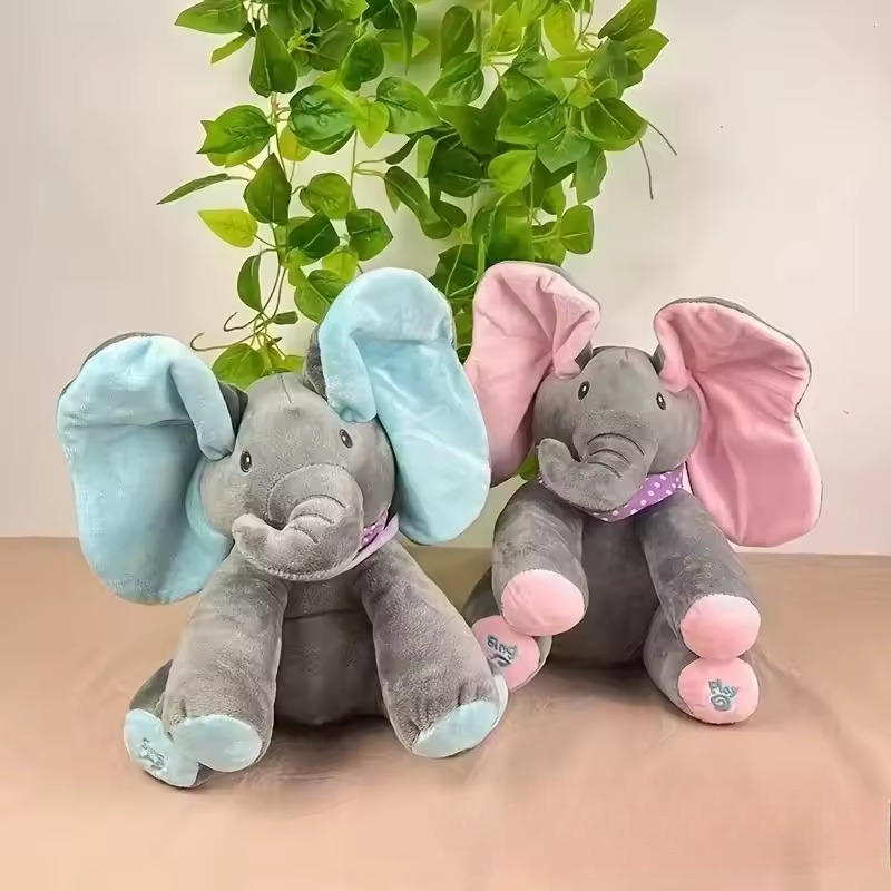 Peek-a-boo Elephant Plush Toy – Singing Interactive Stuffed Animal for Babies