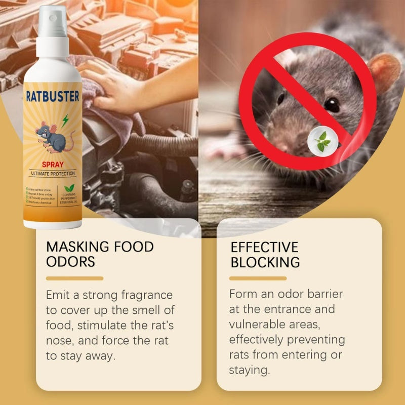 Peppermint Oil Rodent Repellent Spray with Eco-Friendly Ingredients for Home Use