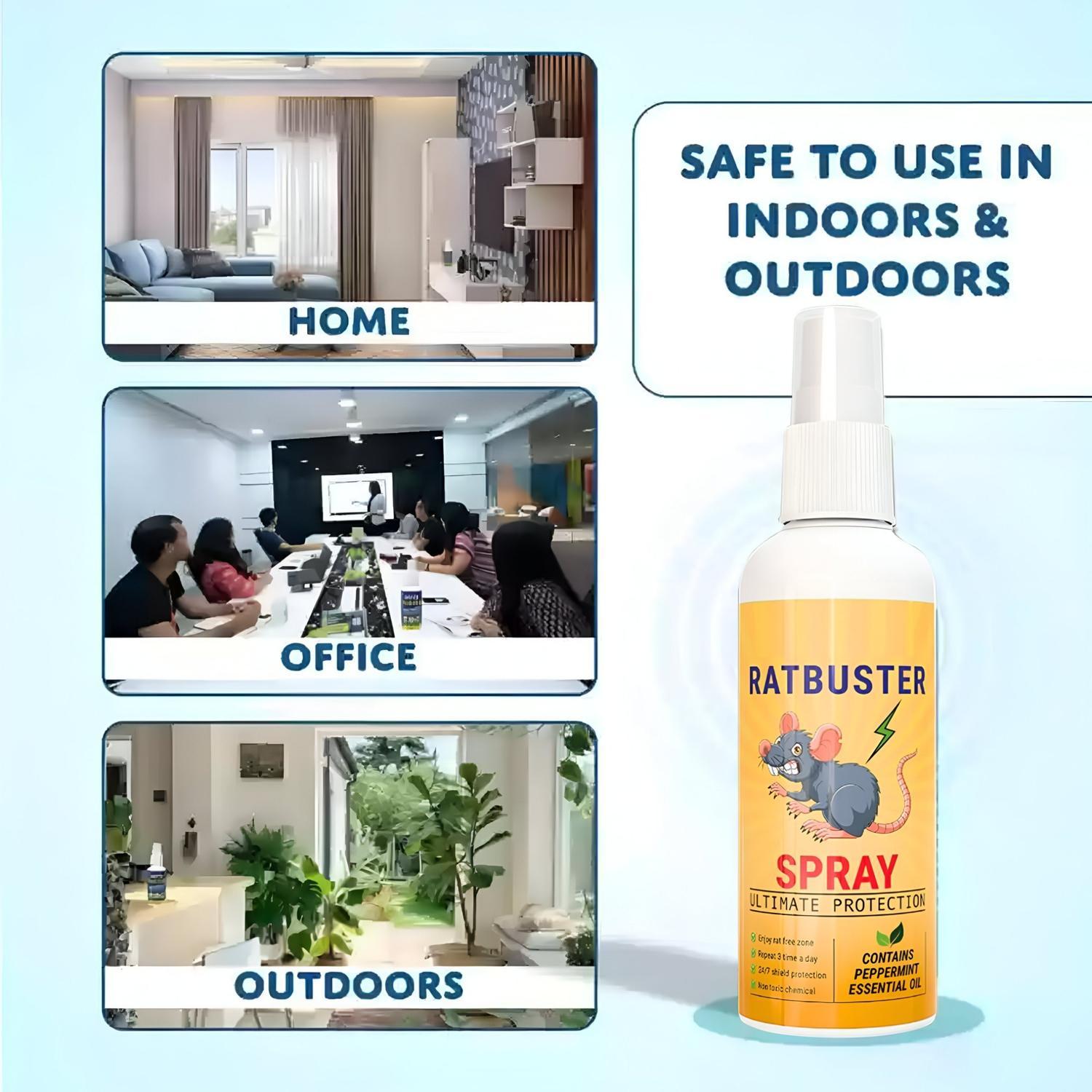 Peppermint Oil Rodent Repellent Spray with Eco-Friendly Ingredients for Home Use