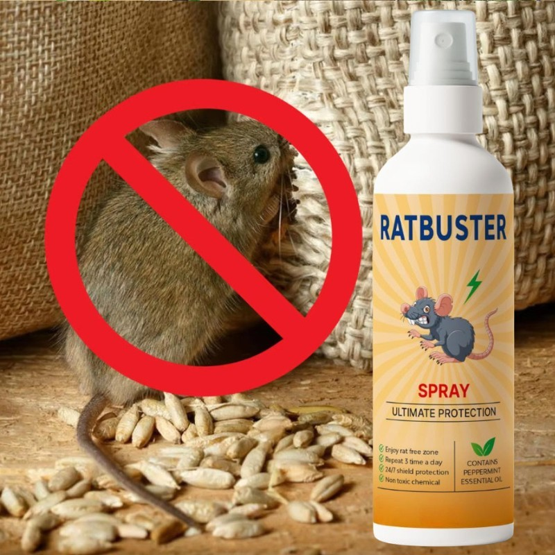 Peppermint Oil Rodent Repellent Spray with Eco-Friendly Ingredients for Home Use