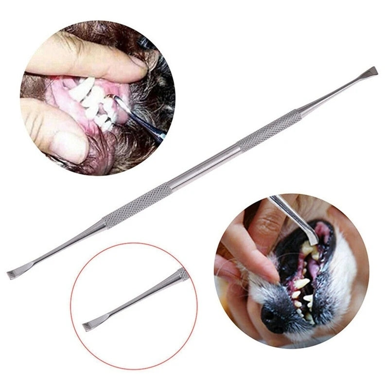 Pet Teeth Repairing Kit with Dual-Ended Scraper for Safe and Easy At-Home Tartar Removal