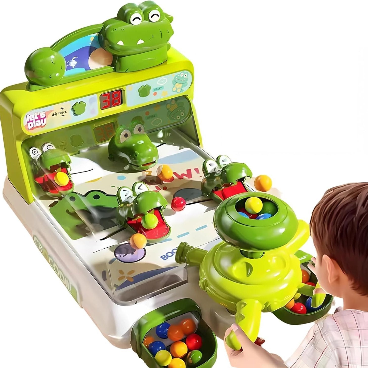 Pinball Shooting Machine With Lever Launcher, Scoring Drops, Tracks, Multiplayer Fun For Ages 3+