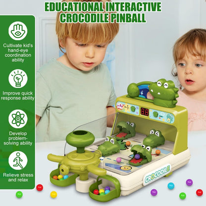 Pinball Shooting Machine With Lever Launcher, Scoring Drops, Tracks, Multiplayer Fun For Ages 3+