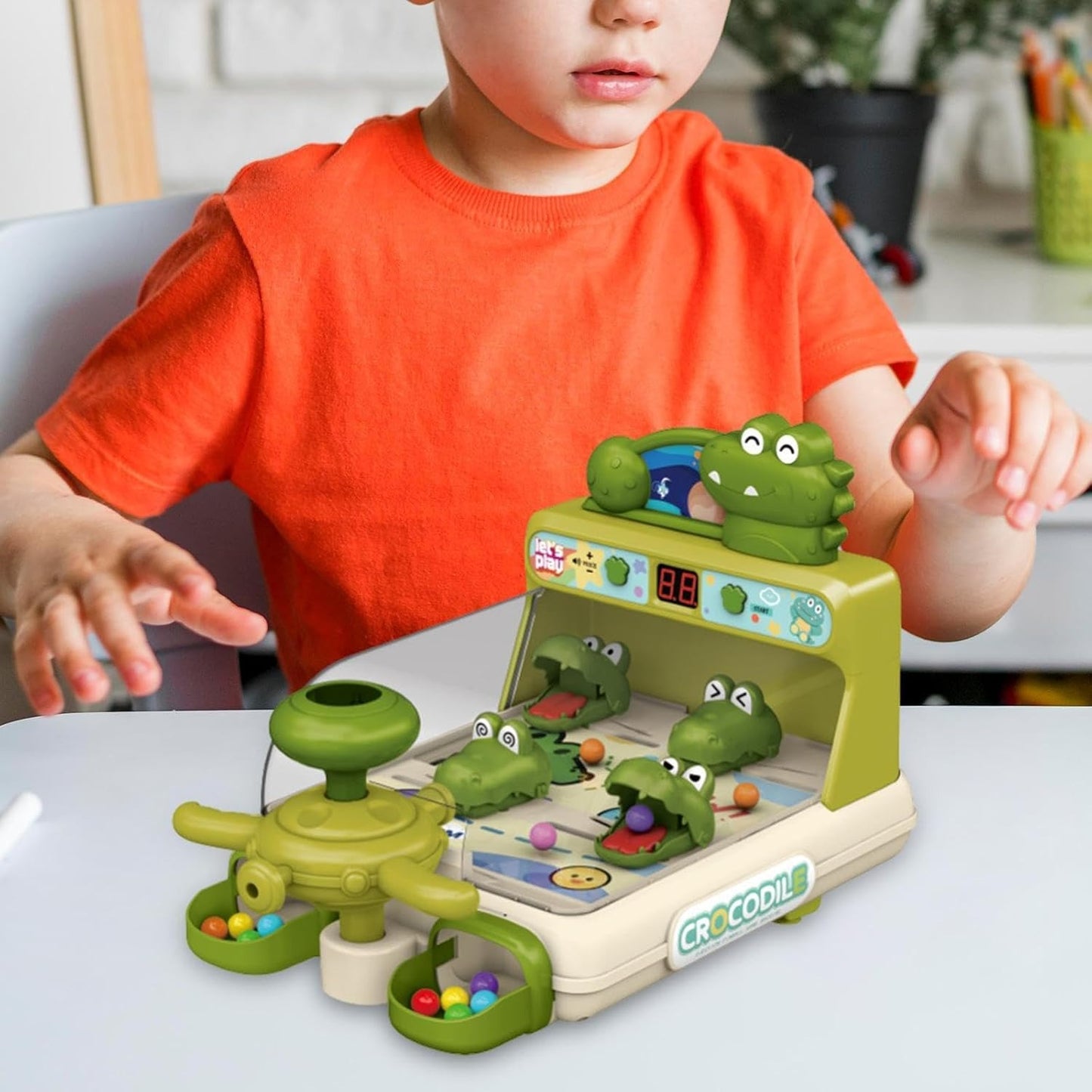 Pinball Shooting Machine With Lever Launcher, Scoring Drops, Tracks, Multiplayer Fun For Ages 3+