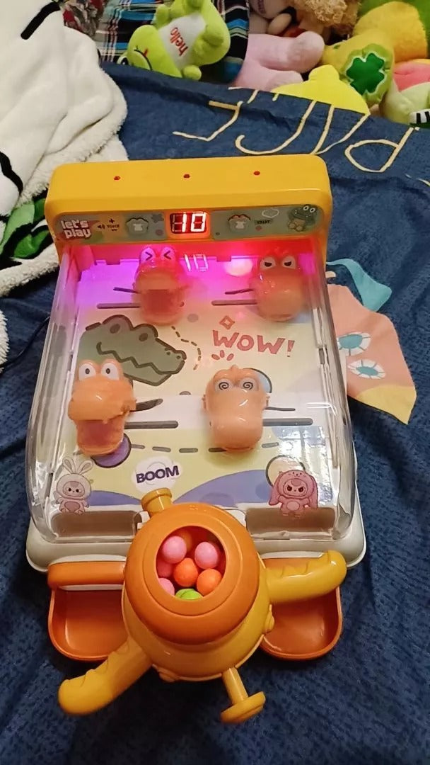 Pinball Shooting Machine With Lever Launcher, Scoring Drops, Tracks, Multiplayer Fun For Ages 3+