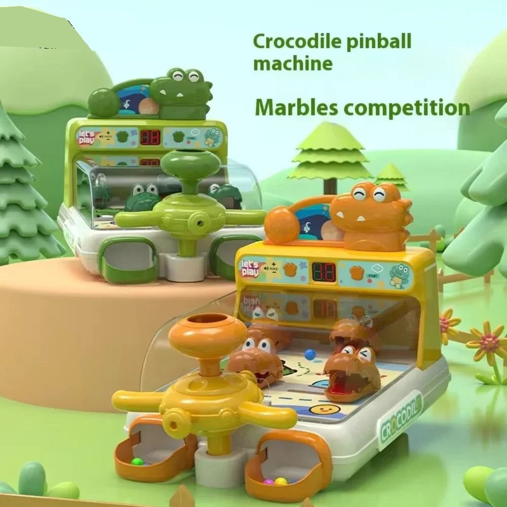 Pinball Shooting Machine With Lever Launcher, Scoring Drops, Tracks, Multiplayer Fun For Ages 3+