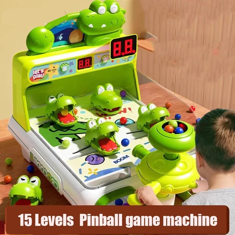 Pinball Shooting Machine With Lever Launcher, Scoring Drops, Tracks, Multiplayer Fun For Ages 3+