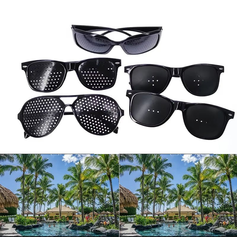 Pinhole Glasses for Vision Correction and Eye Relaxation