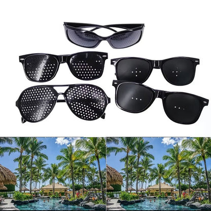 Pinhole Glasses for Vision Correction and Eye Relaxation