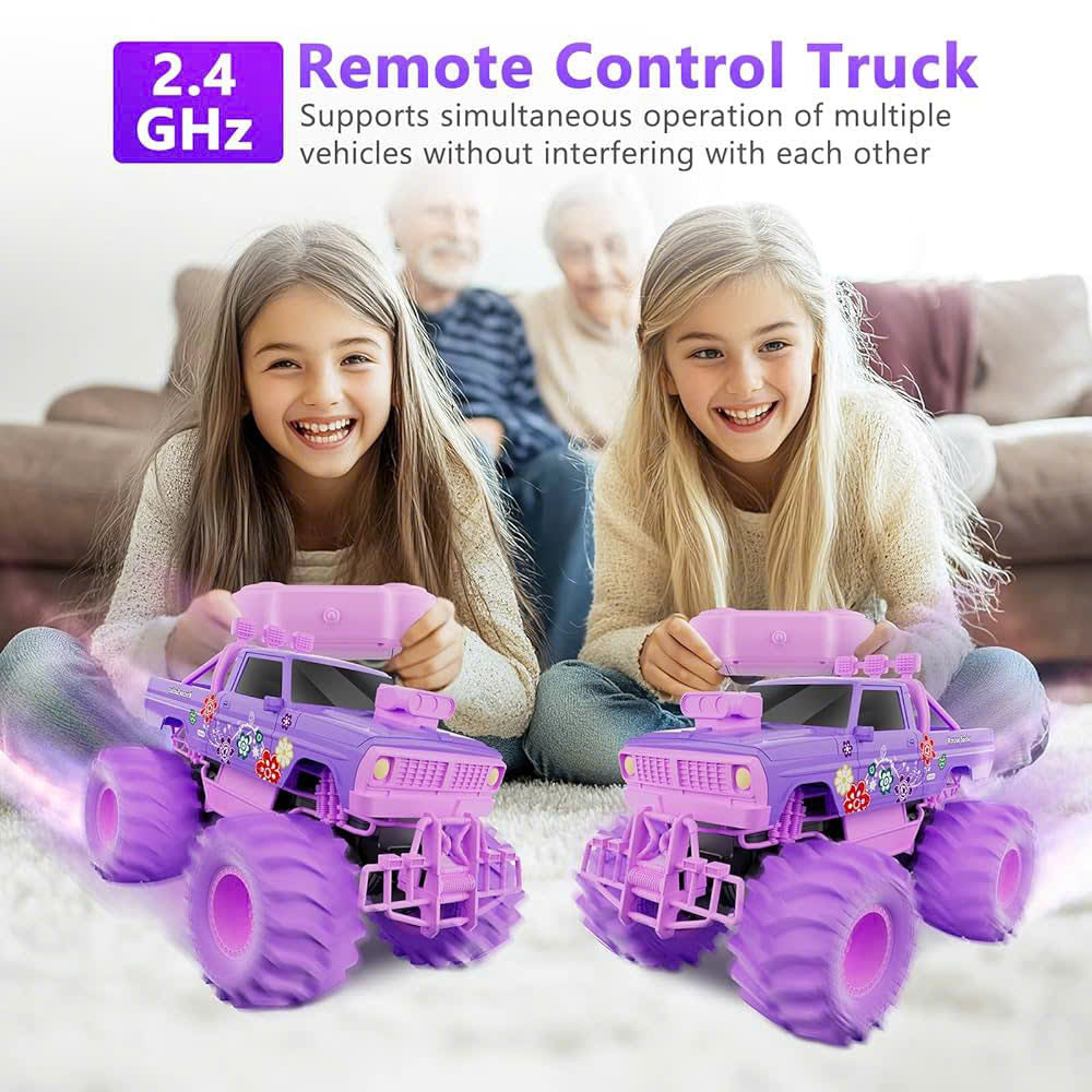 Pink RC Off-Road Car with 2.4GHz Remote Control and Built-in Battery – Safe for Ages 6+