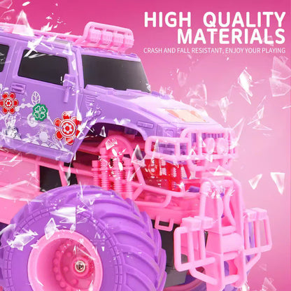 Pink RC Off-Road Car with 2.4GHz Remote Control and Built-in Battery – Safe for Ages 6+