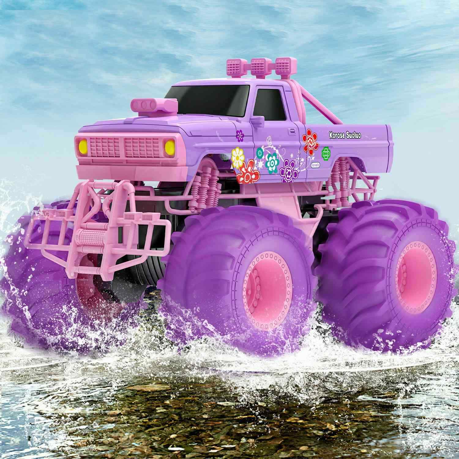 Pink RC Off-Road Car with 2.4GHz Remote Control and Built-in Battery – Safe for Ages 6+