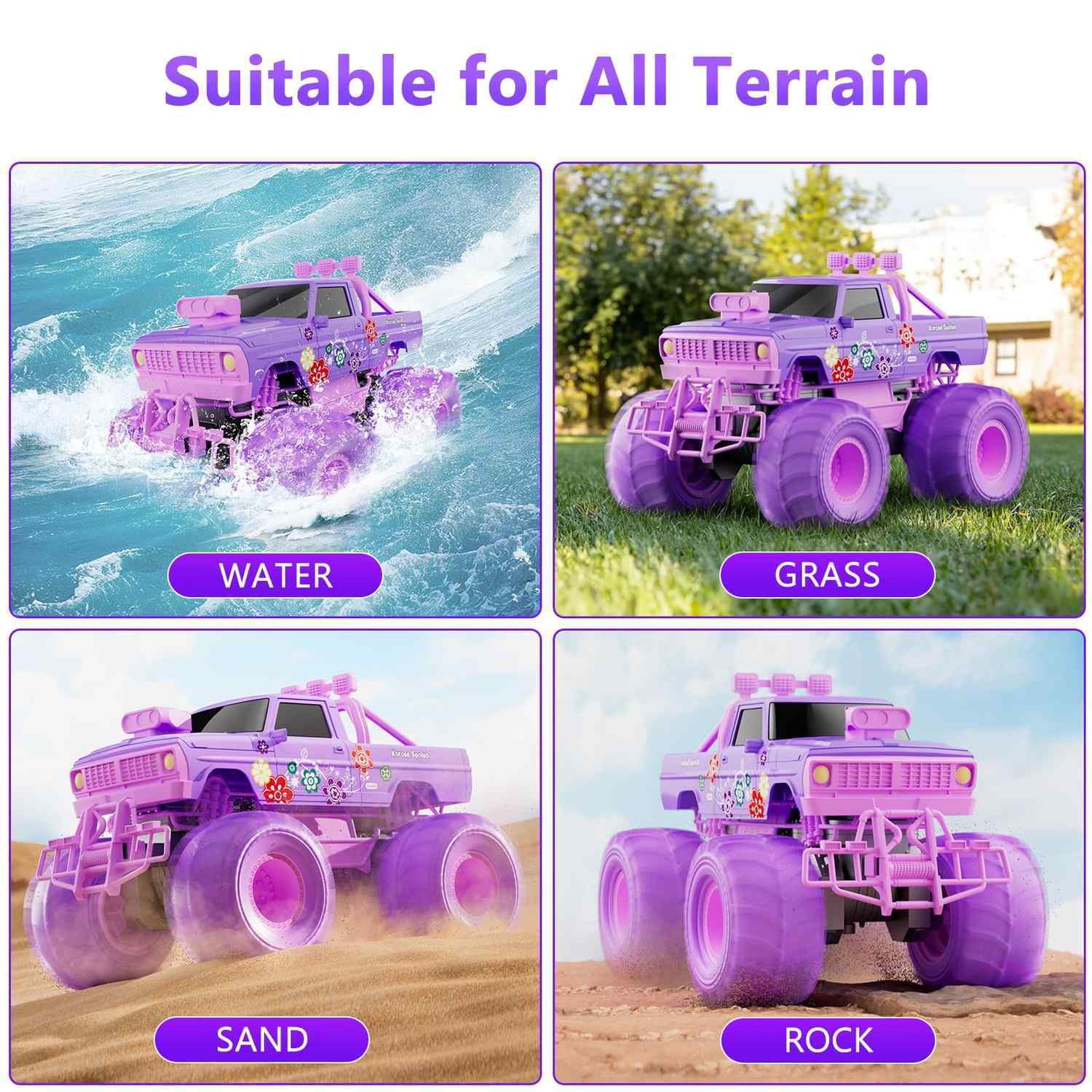 Pink RC Off-Road Car with 2.4GHz Remote Control and Built-in Battery – Safe for Ages 6+