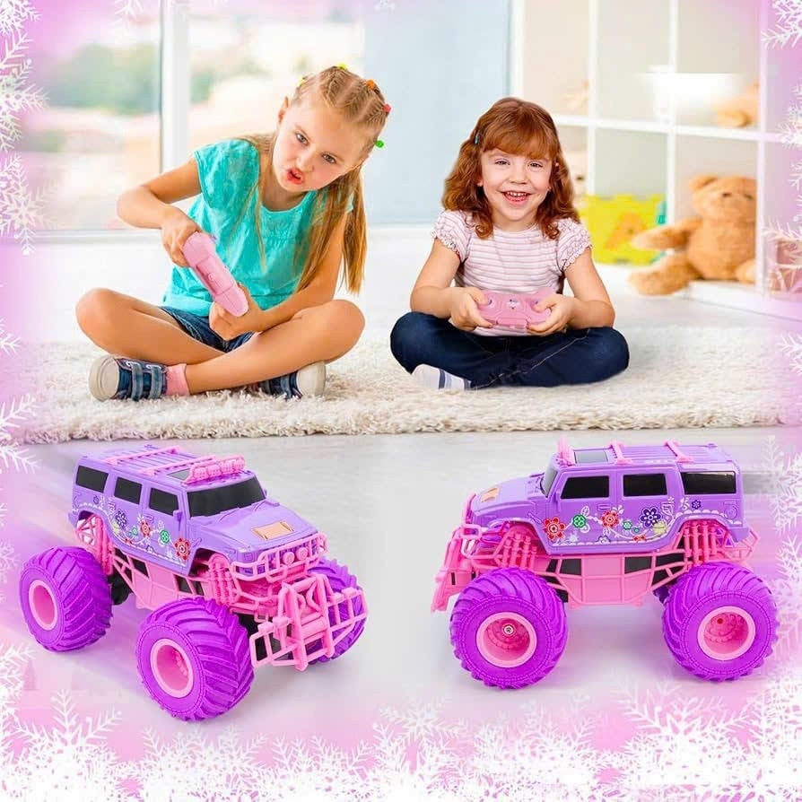 Pink RC Off-Road Car with 2.4GHz Remote Control and Built-in Battery – Safe for Ages 6+