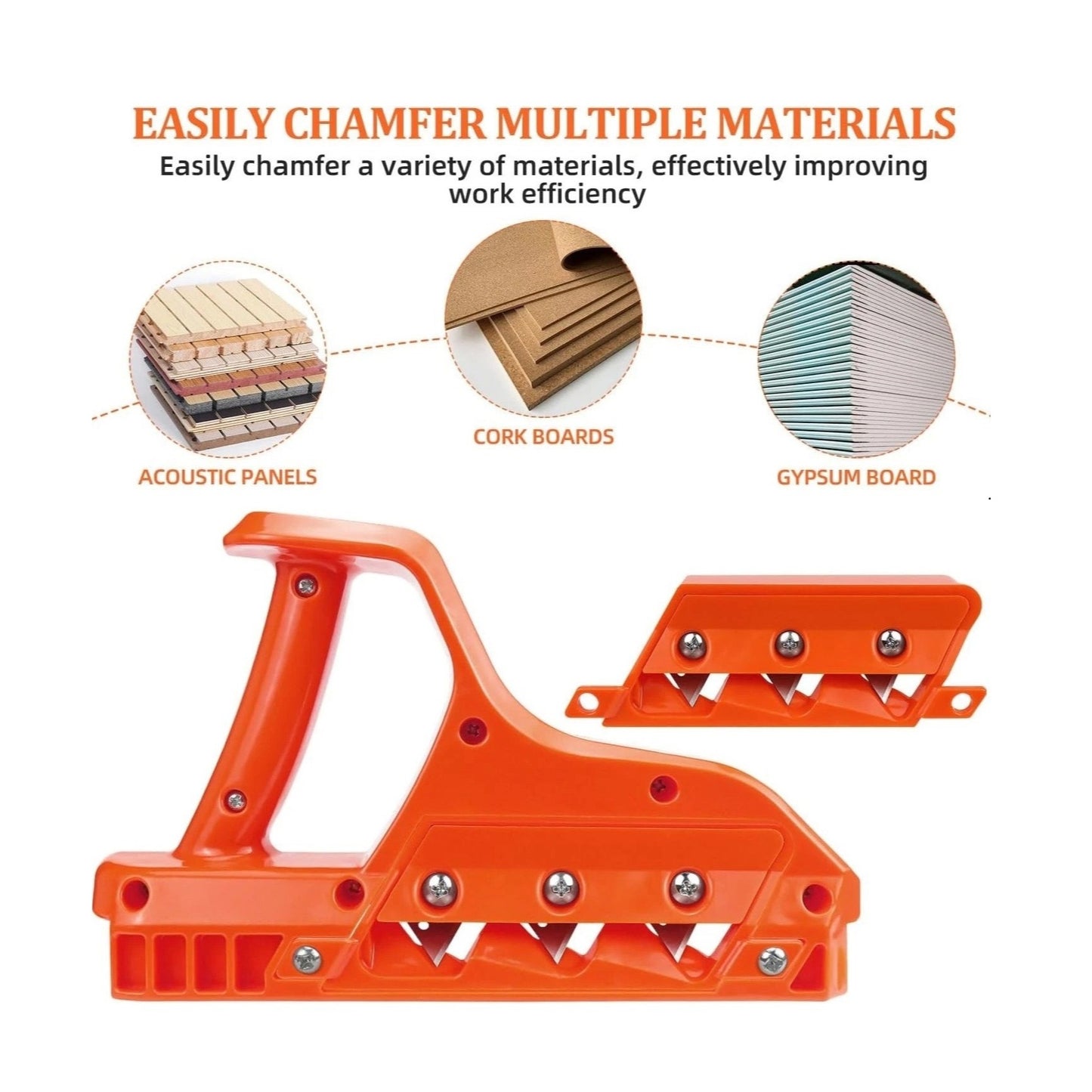 Plasterboard Edge Chamfer Plane Tool - Gypsum Board Hand Edge Planer