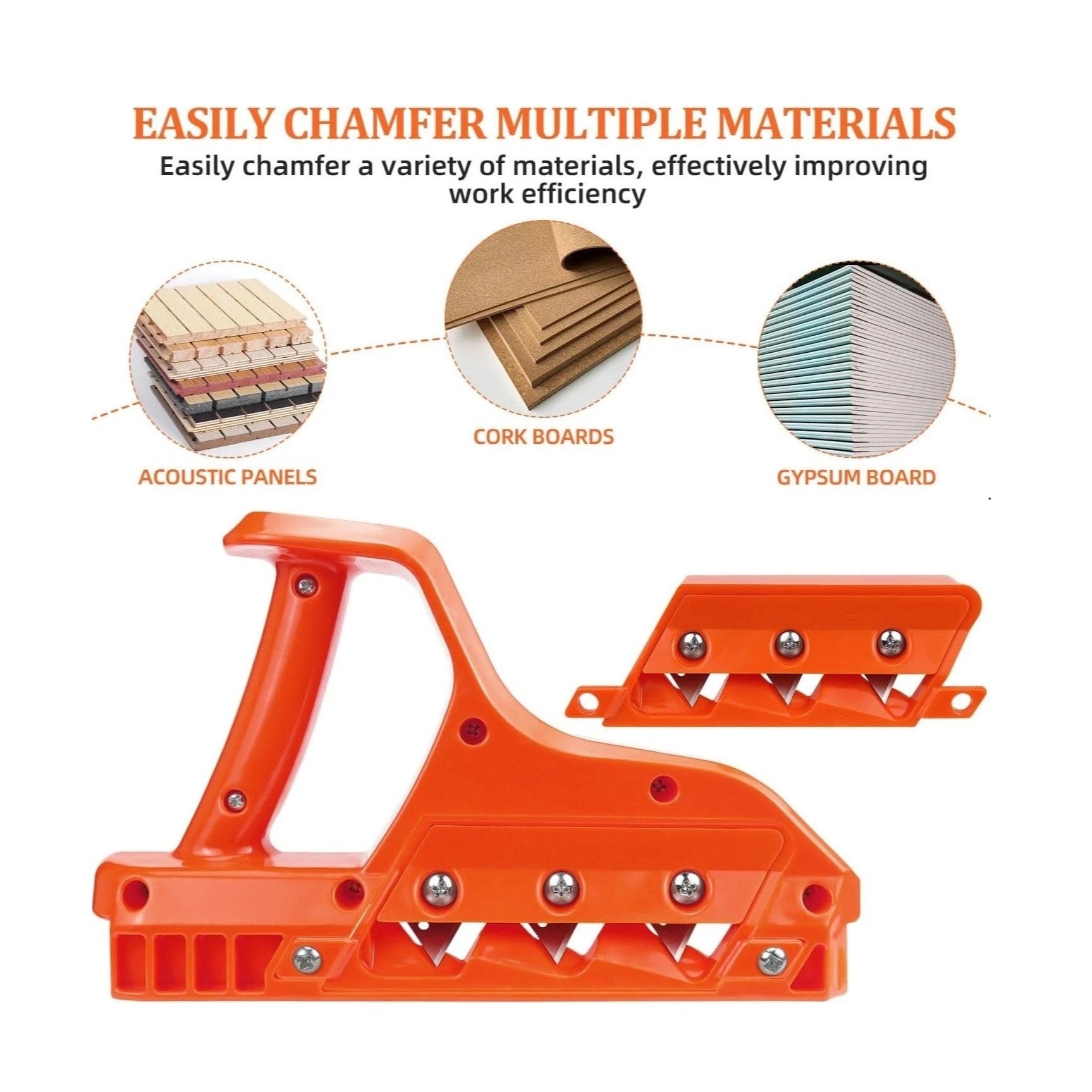Plasterboard Edge Chamfer Plane Tool - Gypsum Board Hand Edge Planer
