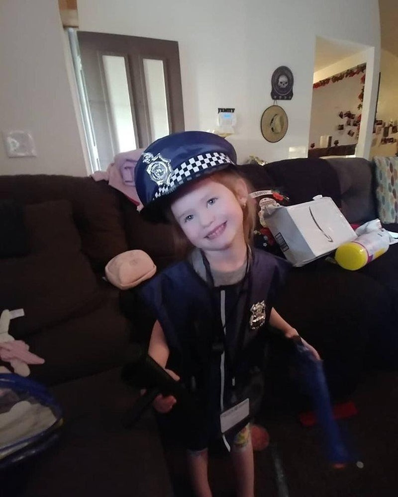 Police Costume Set with Realistic Accessories, Light & Sound Effects, Unisex, Easy to Store & Carry for Ages 3+