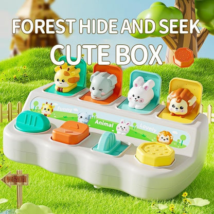 Pop Up Animals with Cute Shapes, Eye-Catching Colors, Mind Development, Safe for 2+