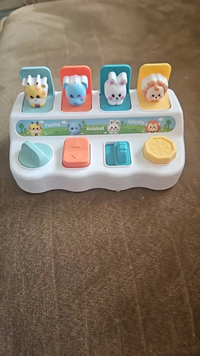 Pop Up Animals with Cute Shapes, Eye-Catching Colors, Mind Development, Safe for 2+
