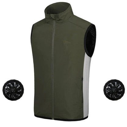 Portable Air Cooling Vest with Fans for Outdoor Work