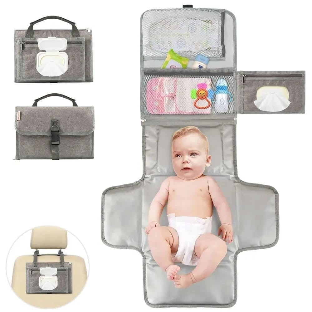Portable Diaper Changing Pad Foldable Waterproof Baby Diaper Storage Bag