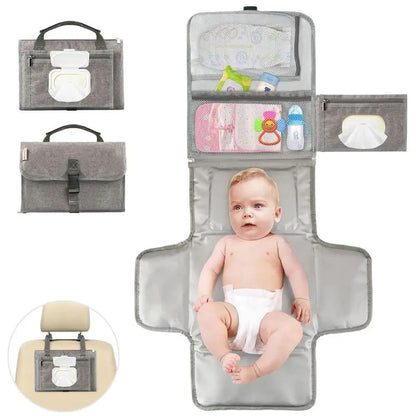 Portable Diaper Changing Pad Foldable Waterproof Baby Diaper Storage Bag