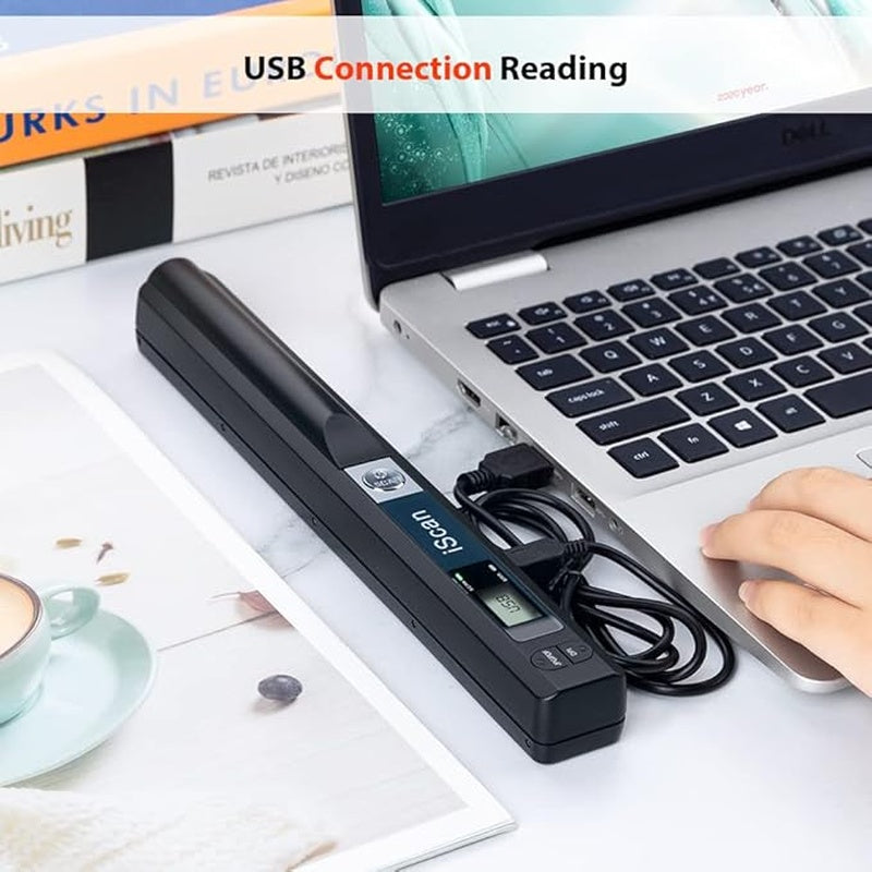 Portable Handheld Scanner, 900DPI, JPG/PDF, MicroSD Support